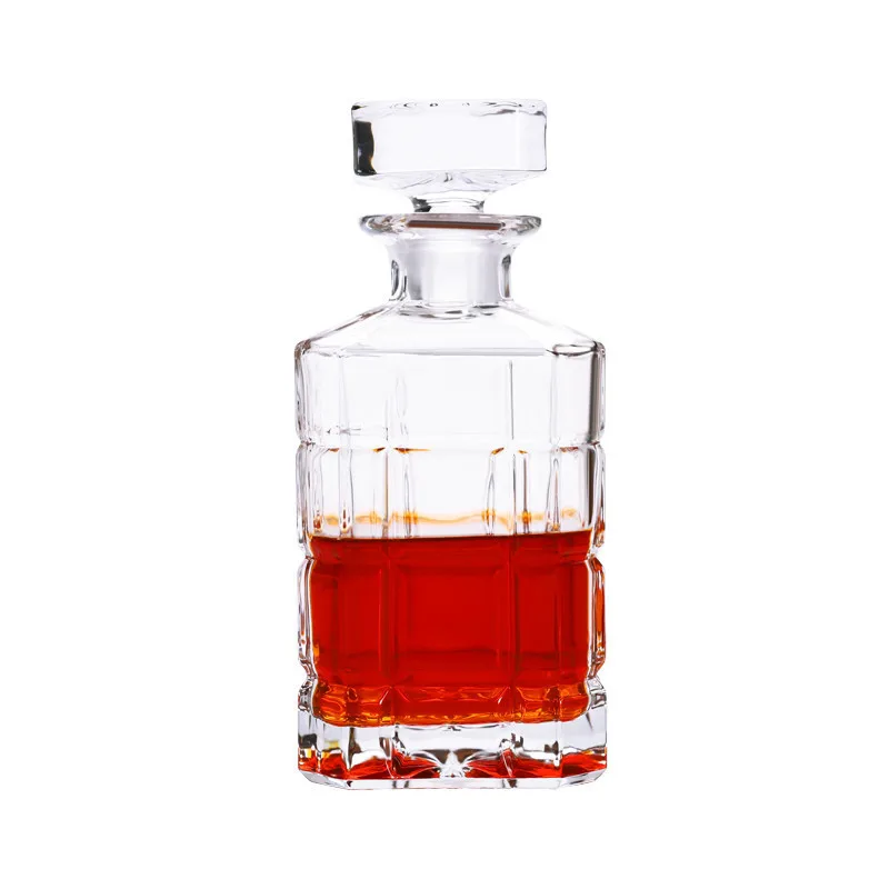 

Crystal glass lead-free Whiskey Decanter for Liquor Scotch Bourbon Vodka or Wine 200901-04
