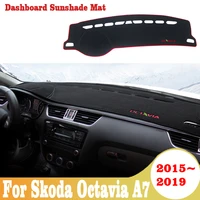 for skoda octavia 3 a7 mk3 5e 2015 2016 2017 2018 2019 2020 car dashboard cover dash mat sun shade anti slip carpet accessories