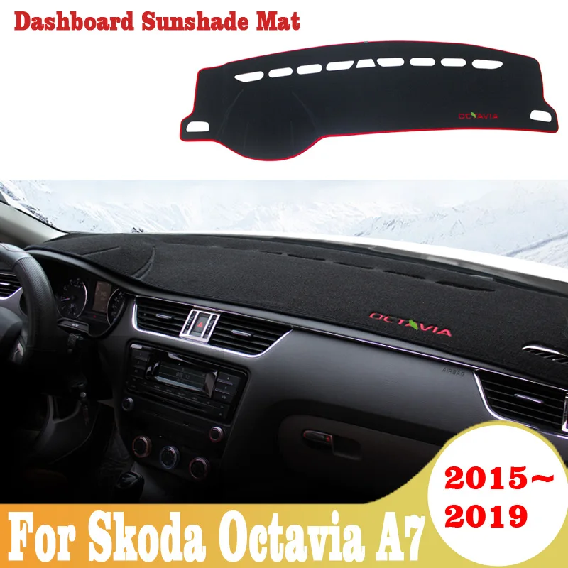 Чехол для приборной панели автомобиля Skoda Octavia A7 2015 2019 противоскользящий панель