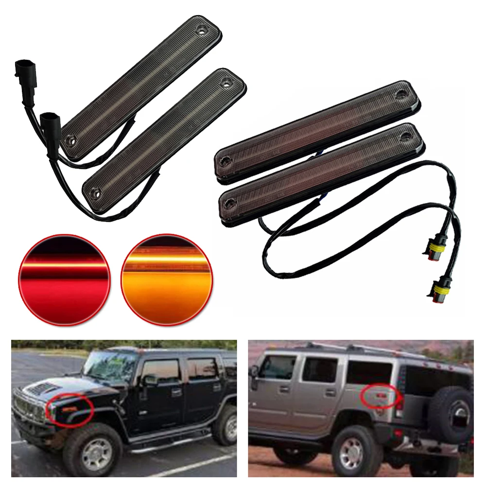 

Waterproof Side Marker Light For 2003-2009 HUMMER H2 Front LED Lamp Rear