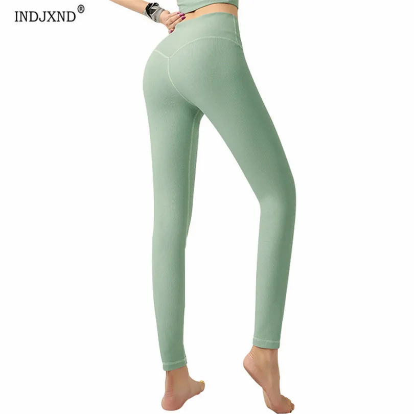 

Леггинсы INDJXND с высокой талией для фитнеса, тренажерного зала, тренировок, бега, активного отдыха, штаны для йоги, тренировочная одежда с эффектом пуш-ап, 2021, спортивная одежда