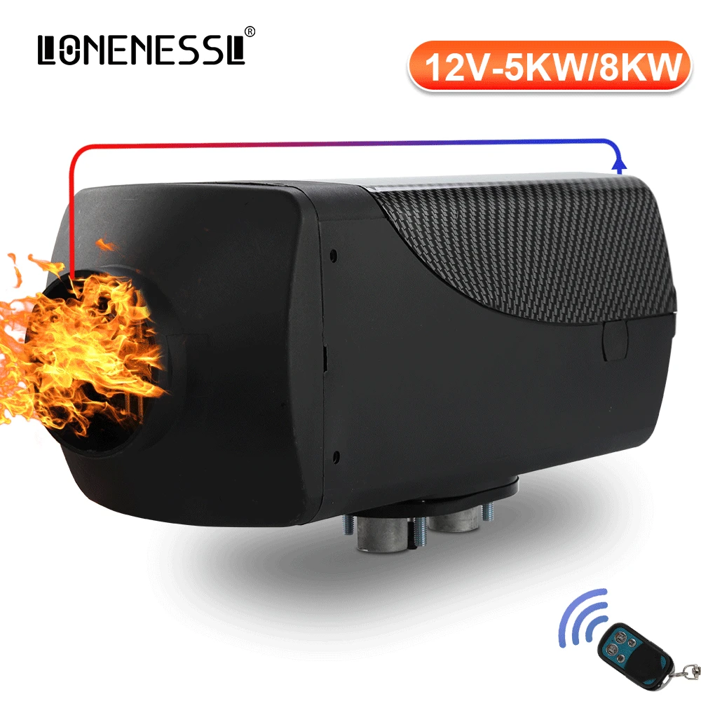 

LONENESSL Air Heater 5KW/8KW 12V Air Diesel Autonomous Heater + 10L/15L Tank Remote Control for RV Boats Trailer Truck Motorhome