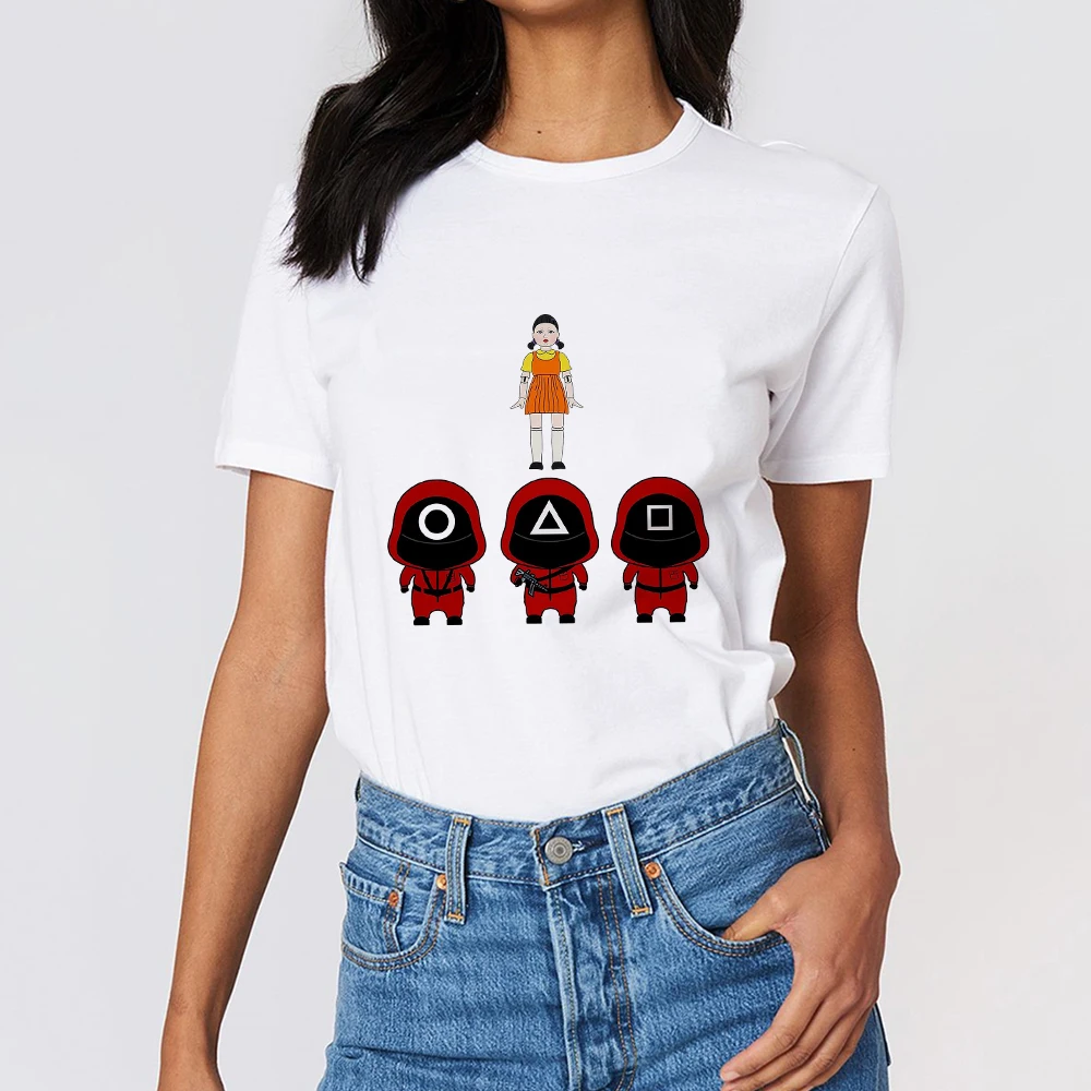 

Squid Game 123 Wood Man Horror Graphic T Shirts Life Death Y2k Sexy Gothic Punk Short Sleeve Fashion European Wholesale Tshirt