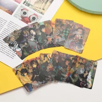 anime cosplay demon slayer kimetsu no yaiba kamado nezuko pvc photos set of 16 transparent favorite cards poker toy gift