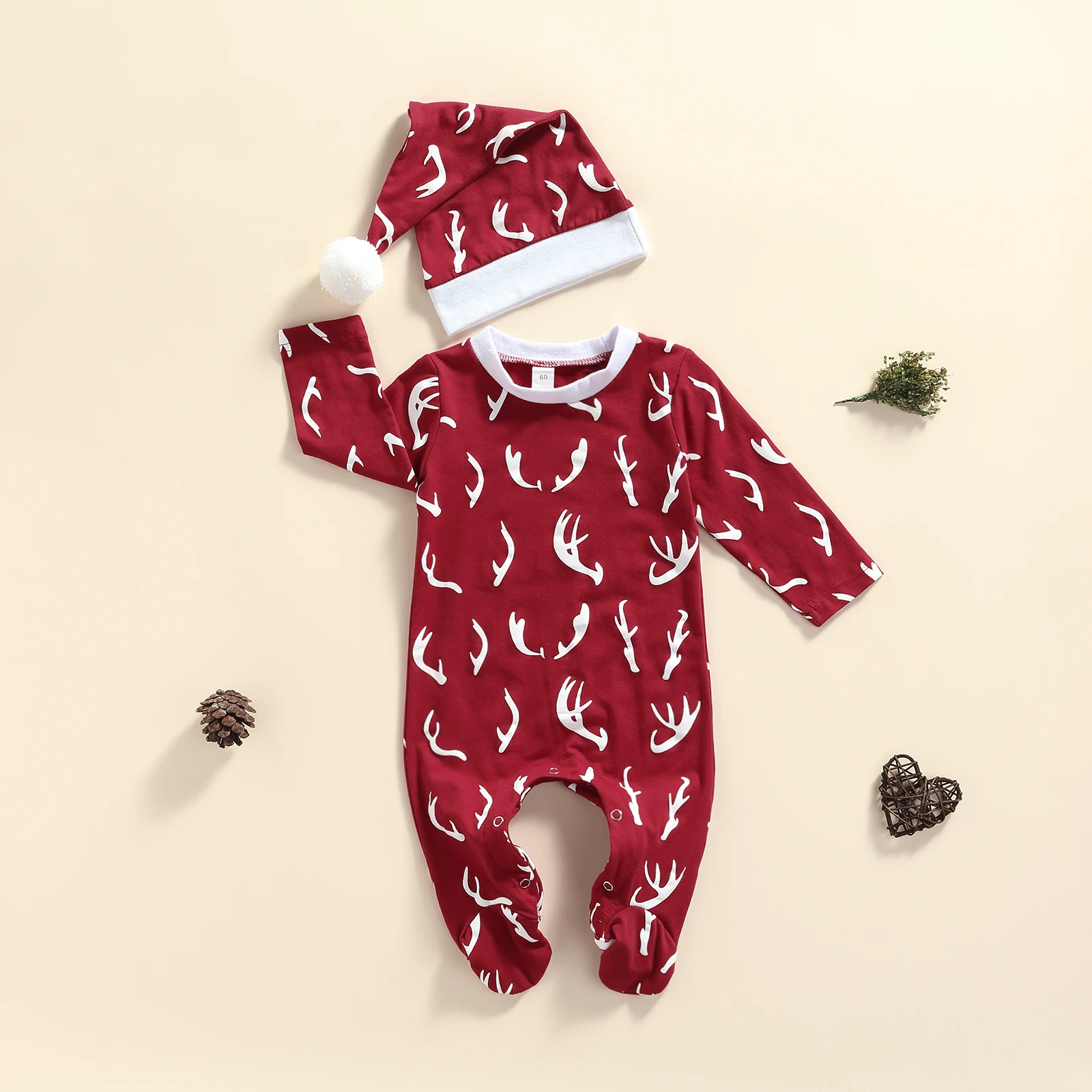 

Baby Girl Boy Clothes Deer Bodysuit Jumpsuit Outfits 0-18M