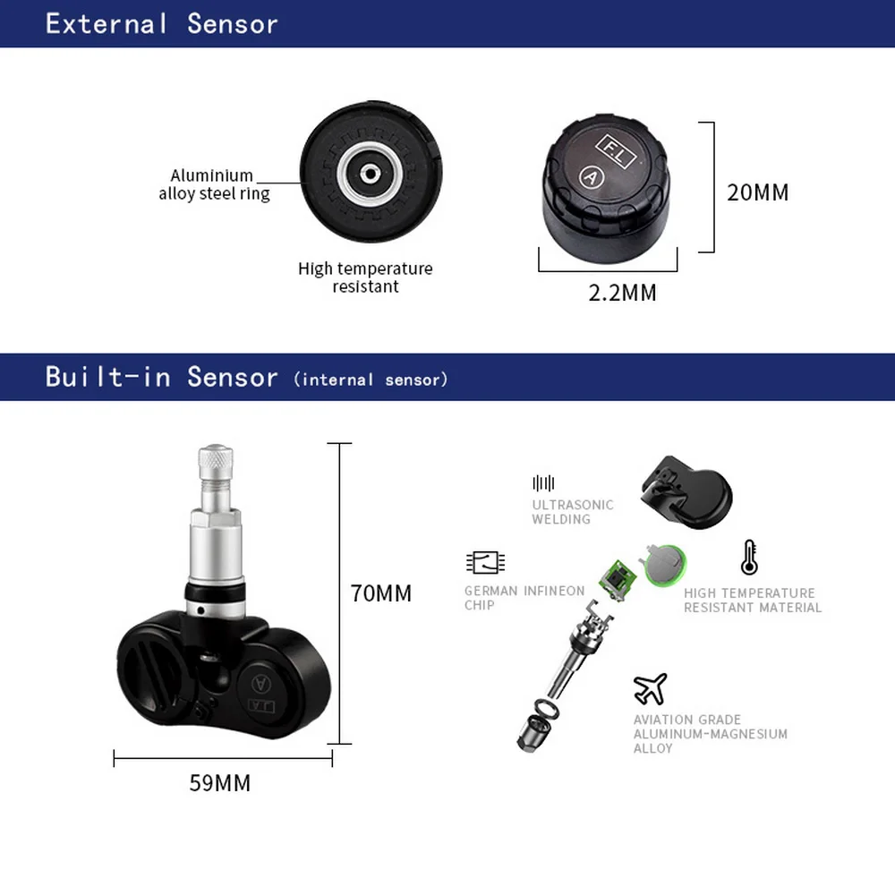 Встроенный внешний монитор общего назначения для шин беспроводной датчик