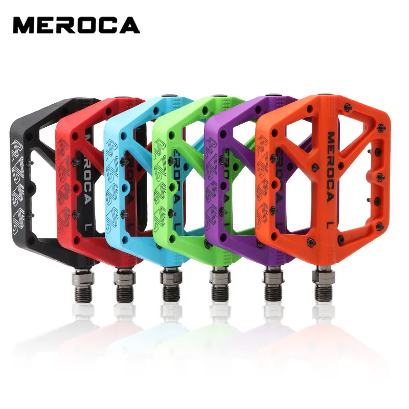 

MEROCA Mountain Road Bike Nylon Platform Pedal Non-slip Off-road Pedal Bearing Width-Width Anti Slip Design Free Shipping