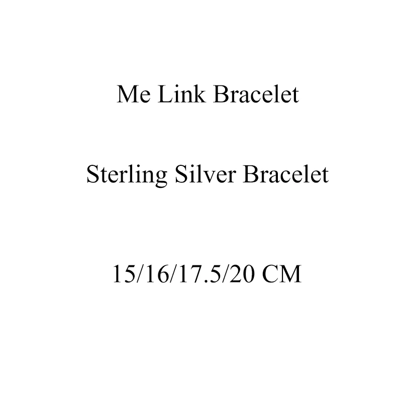 

Me Collection Me Link Chain Signature Round Clasp Charms DIY Jewelry 925 Sterling Silver Female Bracelets for Women