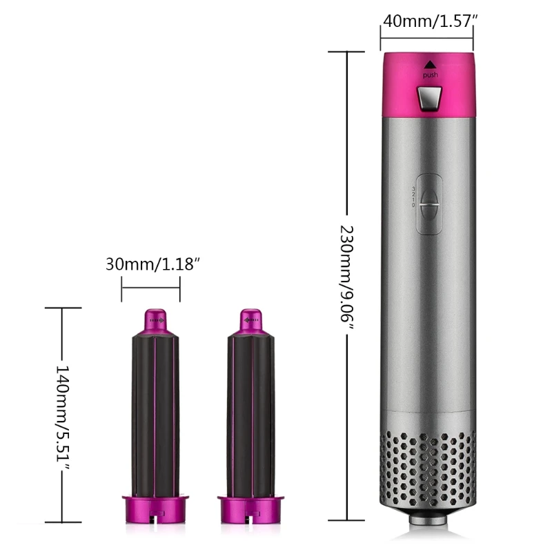 

875C 5 in 1 Electric Hair Dryer Blow Curler Set Detachable Styler Hot Air Brush