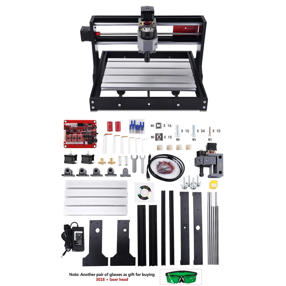 Гравировальный станок с ЧПУ гравировальный для металла CNC3018 Pro Мини DIY лазерная