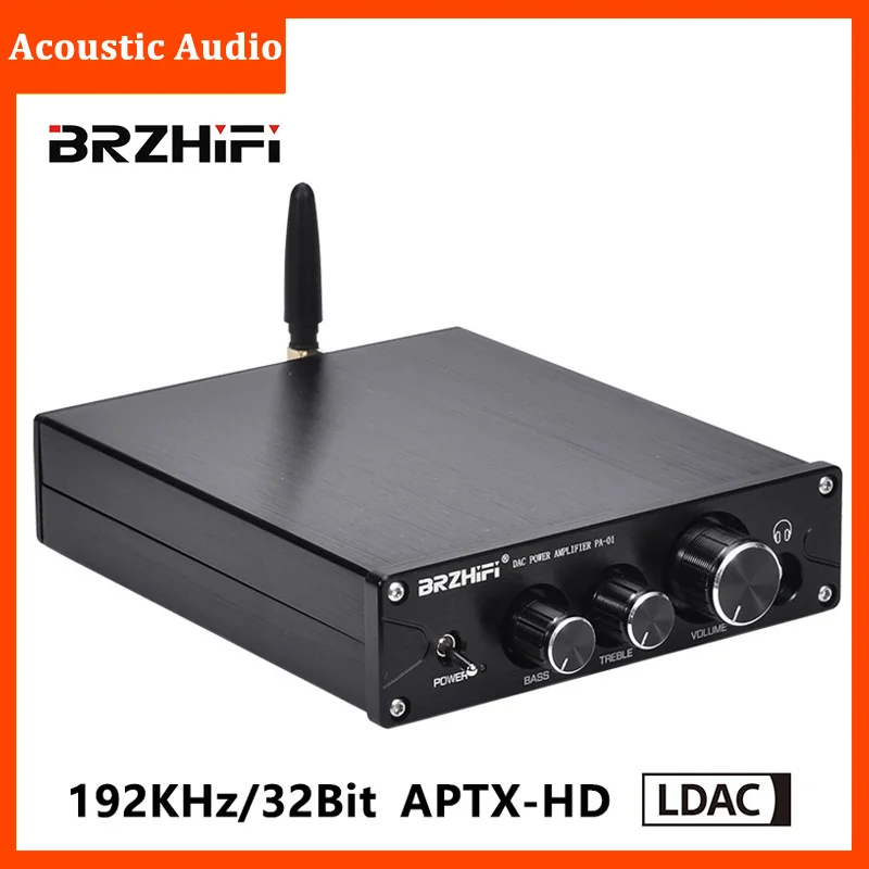 

Цифровой аудио усилитель мощности BRZHIFI TPA3116 2,0 100 Вт * 2 DAC ES9018K2M, декодирующий звуковой усилитель Bluetooth 5,0 QCC3034 Amp RCA