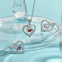 luxury silver love heart shape necklace high quality exquisite feminia women choker wedding bridal choker jewelry pendant gifts