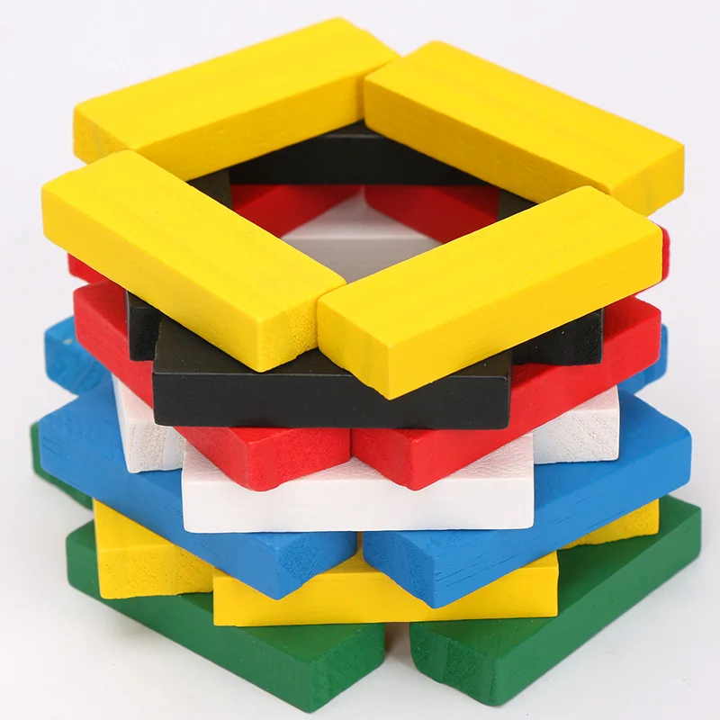 48 шт./компл. деревянные строительные блоки креативная укладочная игра радужные