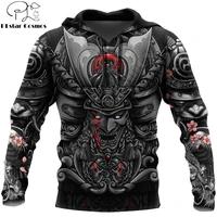 samurai oni mask tattoo 3d printed autumn men hoodies unisex casual pullover zip hoodie streetwear retro sudadera hombre dw0514