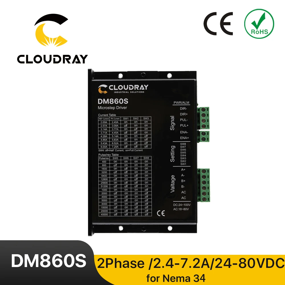 DM860S Драйвер шагового двигателя 24 100VDC 18 80VAC для Nema 34 шаговый контроллер ЧПУ