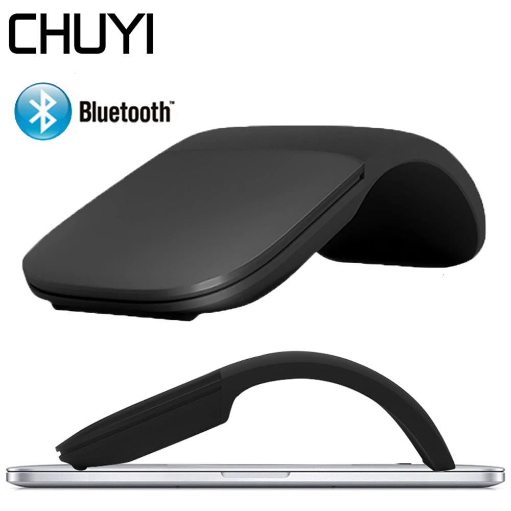 Mouse sem Fio Laser sem Fio Óptico para Microsoft Chuyi Bluetooth Silencioso Arco Toque Rolo Dobrável Ultra Fino Portátil