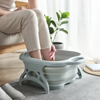 foot bath collapsible spa pedicure bucket hot tub massage bathtub foot bath container thick and sturdy plastic basin
