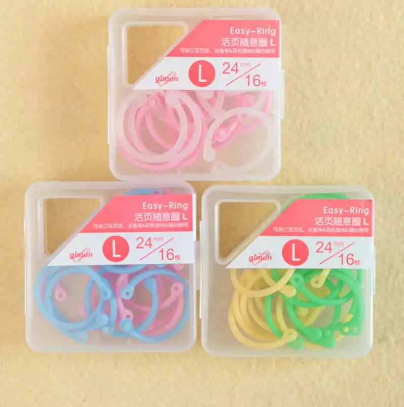 Разноцветное пластиковое круглое кольцо для связывания с листьями