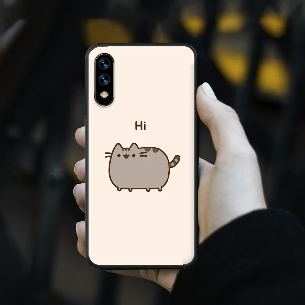 

Cartoon Pusheen Cat Phone Case hull For huawei honor play 6 7 8 9 10 view 20 A X i pro lite black Waterproof Pretty Shell Trend