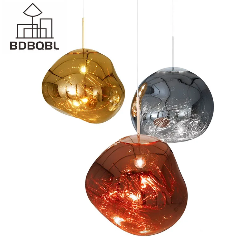 BDBQBL новинка стеклянные подвесные светильники Dia28/40 см медная/Золотая/Серебристая