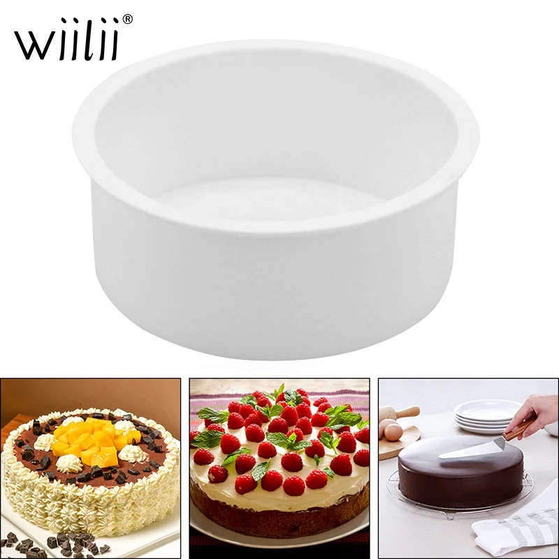 Круглая силиконовая форма для пирога выпечки 6 дюймов Выпекание мусса сделай сам