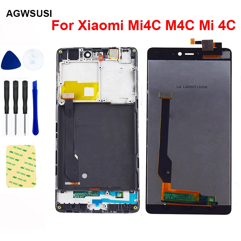 ЖК экран 5 дюймов для Xiaomi Mi4c дисплей с сенсорным экраном и дигитайзером в сборе
