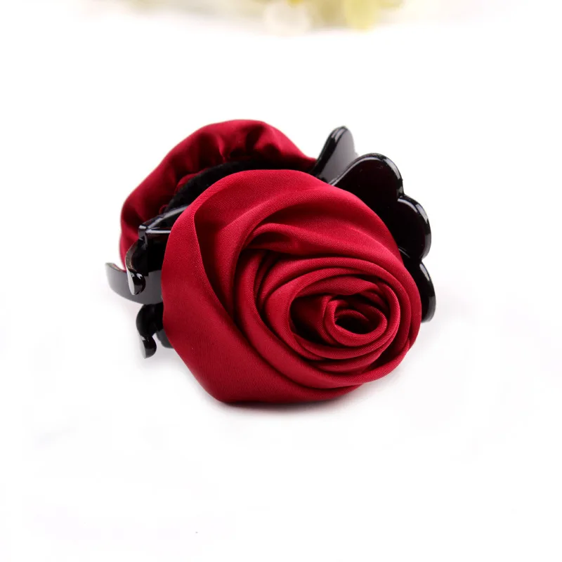 

New camellia hairpin rose grab multi - color optional women hair claws Girl's Hair Accessories