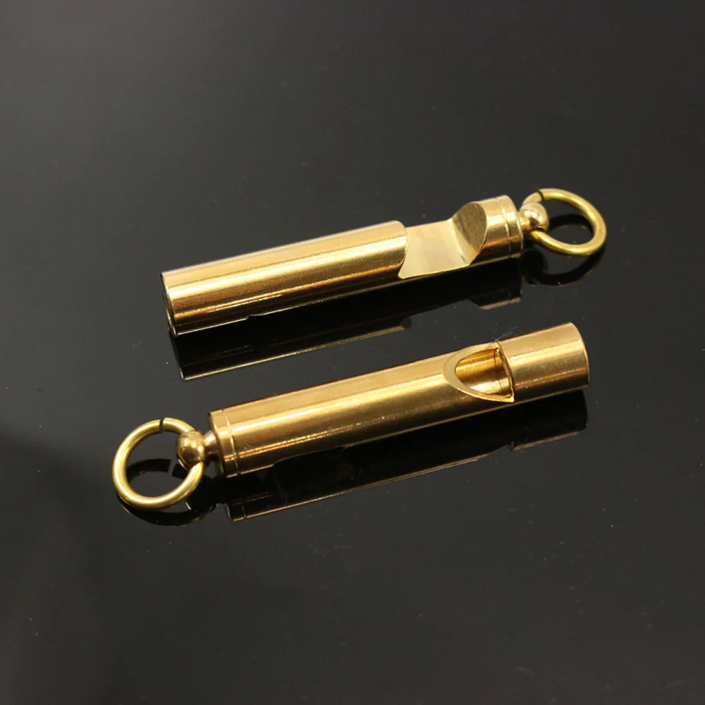 

Multipurpose Outdoor Survival Whistle Retro Brass Whistle Referee Survival Whistle Key Chain Pendant Outdoor Equipment EDC Tool