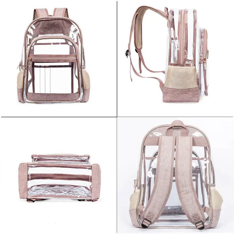 Женский модный прозрачный большой рюкзак из ПВХ водонепроницаемая сумка-книжка