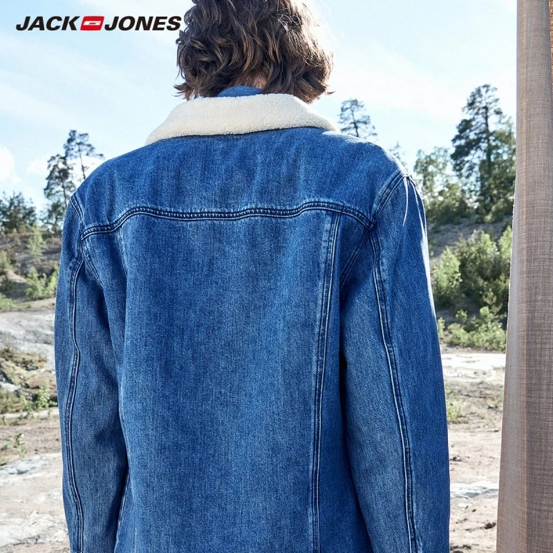 JackJones мужская хлопковая куртка с отворотами из берберского флиса уличная одежда |