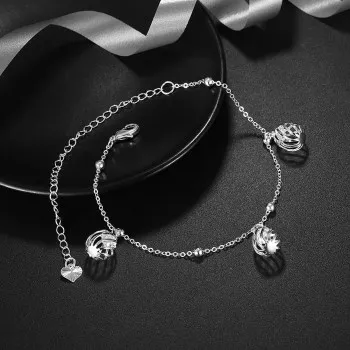 

Silver Anklet Women's Fashion Anklet Three Lanterns Lknspca083