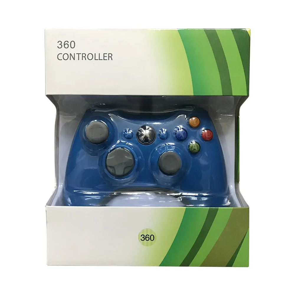 Синий USB проводной геймпад для Xbox 360 консоль контроллер приемник контроллер для microsoft Xbox 360 игровой джойстик для ПК win7/8/10 - Цвет: Синий