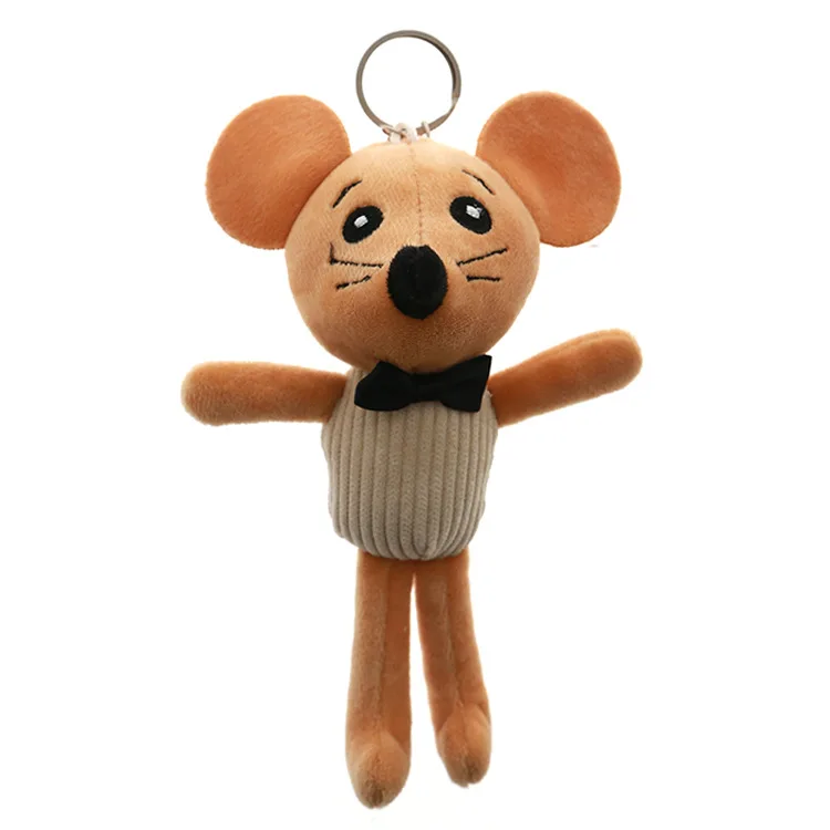 2019 Cartoon Mouse Stuffed Plush Toys Keyring Holder Animal Keychains Women Key Chains Pendant for Bag Children Gifts |