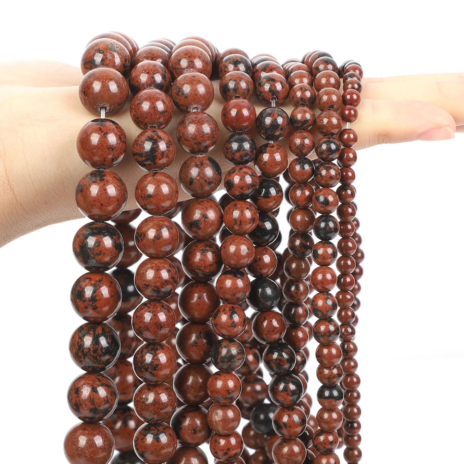 

Wholesale Natural Stone Beads Smooth Golden Swan Stone Round Loose Bead For Jewelry Making DIY Bracelet Necklace 4/6/8/10/12MM