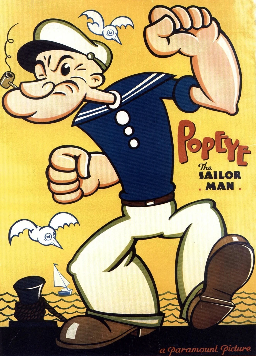 POPEYE матрос Ретро крафт-бумага плакат со сценами из фильмов настенная живопись