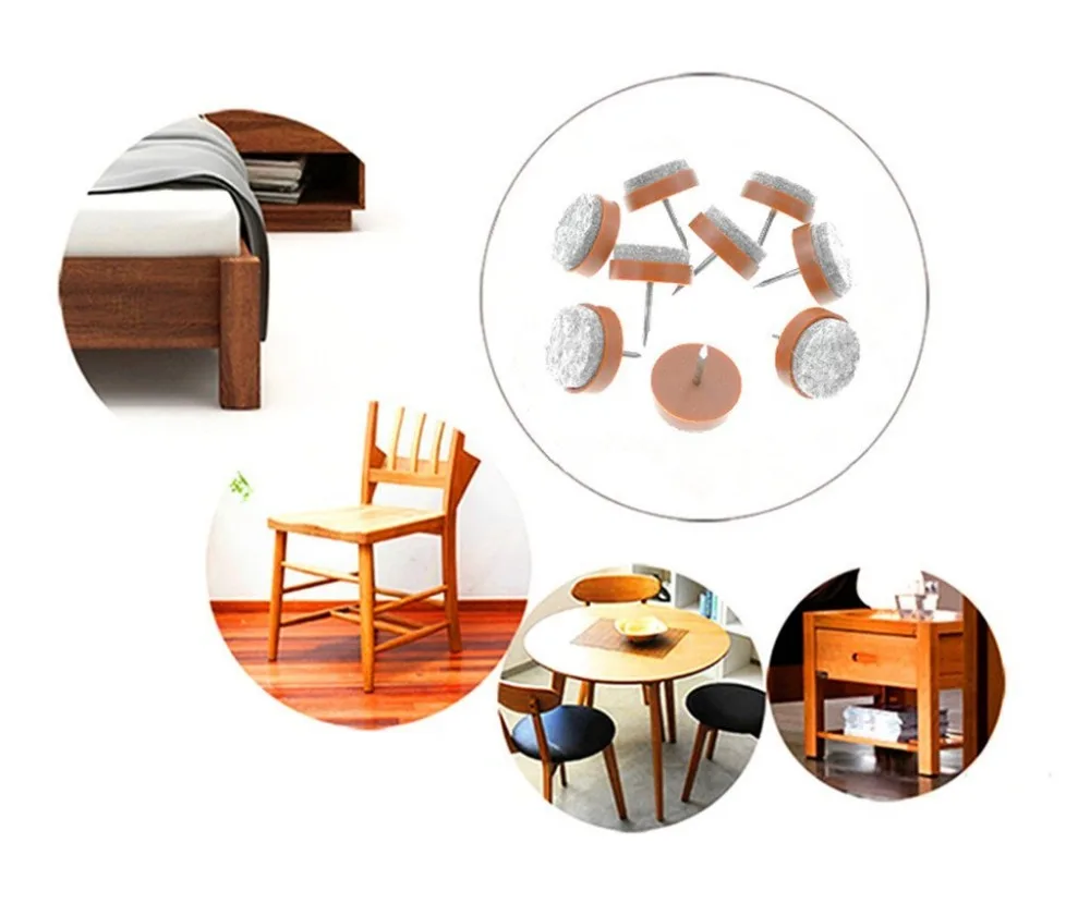 40 шт Круглые ноготь на анти скользящие войлочные прокладки диаметр 0 79 &quot20 мм