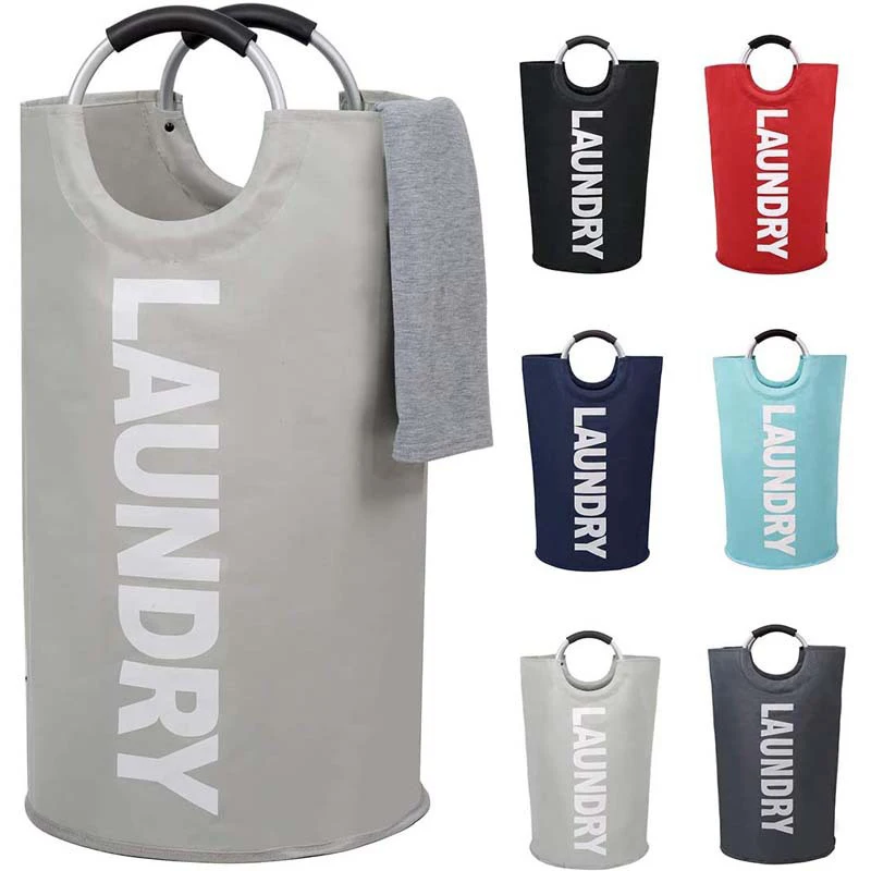 

Waterproof Foldable Large Dirty Clothes Bag Oxford Cloth Wearable Laundry Bucket Household Sundries Toy Portable Storage Bag