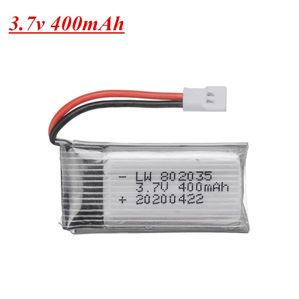 

3.7V 400mah 802035 Lipo Battery For H107 H31 KY101 E33C E33 U816A V252 H6C RC Quadcopter Drone Spare Parts