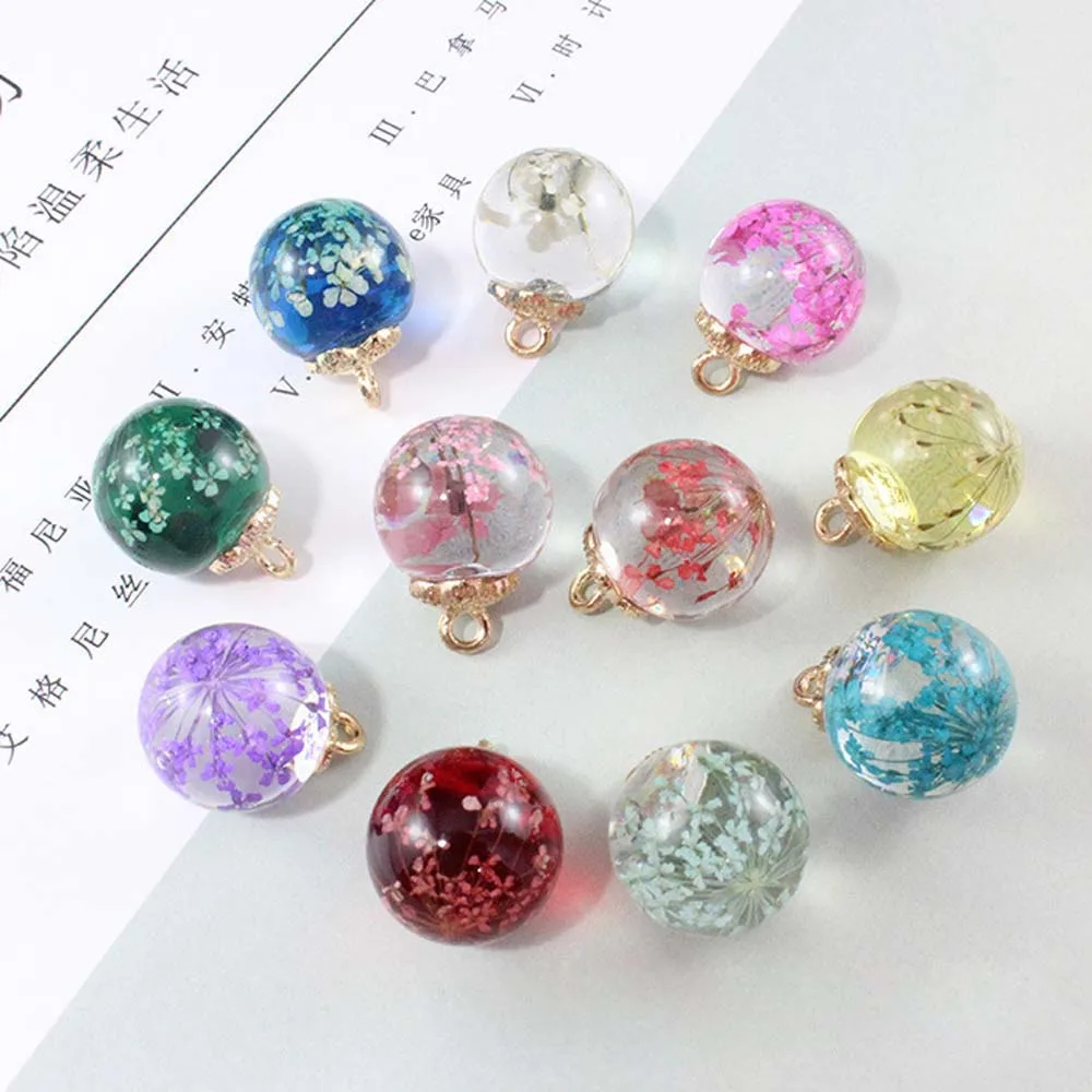 Иммортический цветок стеклянный шар из смолы подвеска сделай сам компоненты для