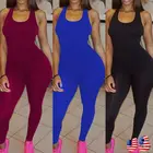 Женский Повседневный Комбинезон THEFOUND, однотонный спортивный костюм, спортивный костюм для тренировок