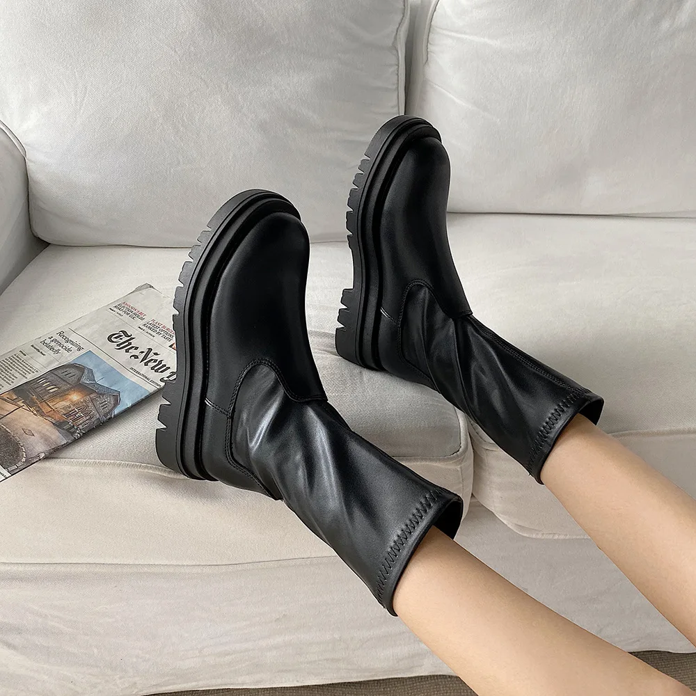 

womens Boots 2021 Autumn New Fashion Short Boots Handsome But Knee Boots Three Length Options Woman Shoes