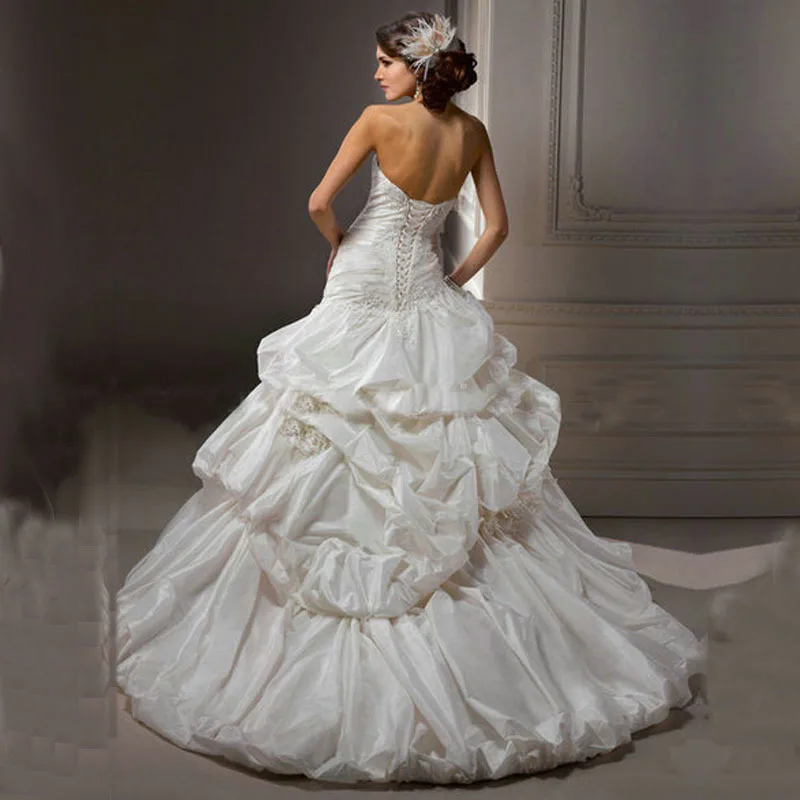 

Custom Made bridal gown Sweetheart robe de mariee Sleeveless vestidos de novia 2018 Elegant Cheap mother of the bride dresses
