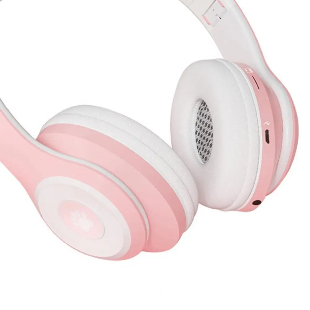 

CT-930 Headphone Bluetooth 5.0 Cute Cat Ear Shape Foldable Headset for Phone