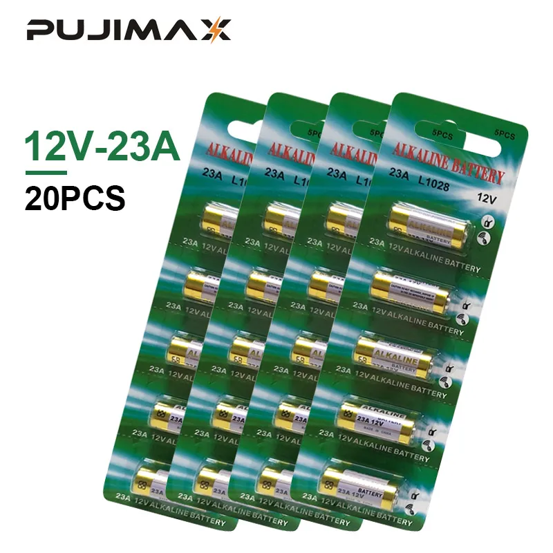 PUJIMAX 20 шт. 23A батареи 12 В для дверной звонок Сигнализация дистанционное управление
