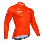 Джерси для велоспорта из 100% полиэстера STRAVA, дышащая одежда для горного велосипеда с длинным рукавом, быстросохнущая Спортивная Трикотажная Одежда для гонок