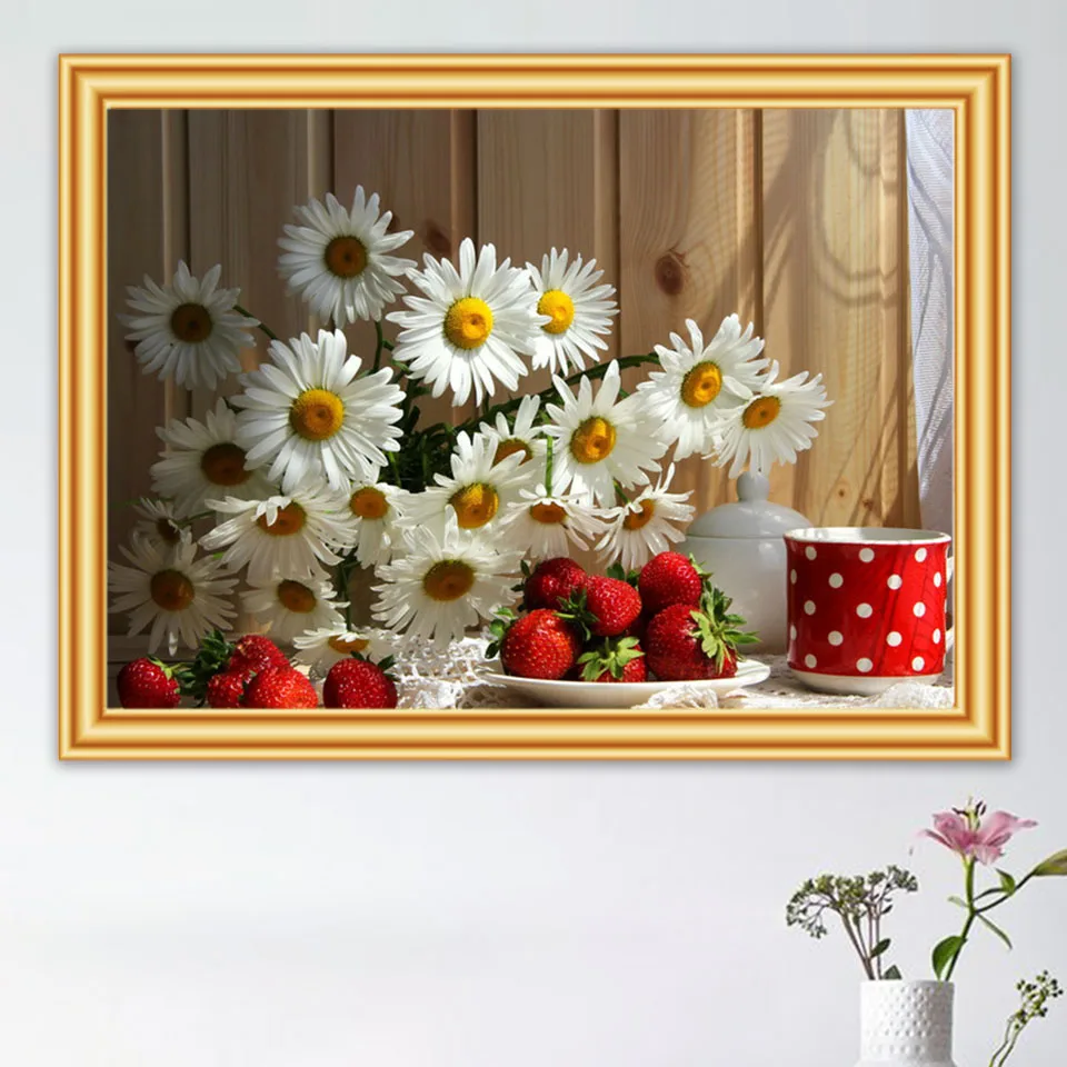 Новое поступление 5D алмазная живопись сделай сам маргаритки цветы наборы для