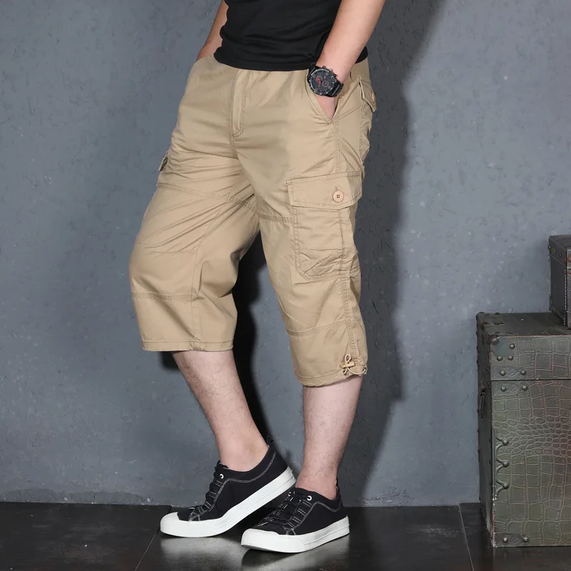 

Men's Tactical Cargo Pants Waterproof Wear-Resistant Multi-Pocket Pants Trekking Hiking Camping Outdoor Casual Loose Shorts