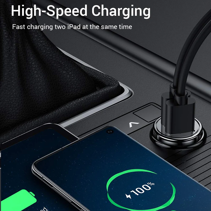 Oppselve автомобильное зарядное устройство, мини двойное USB Автомобильное зарядное устройство, автомобильное зарядное устройство USB для телефона, 2 порта, быстрое автомобильное зарядное устройство для iPhone X 11 samsung