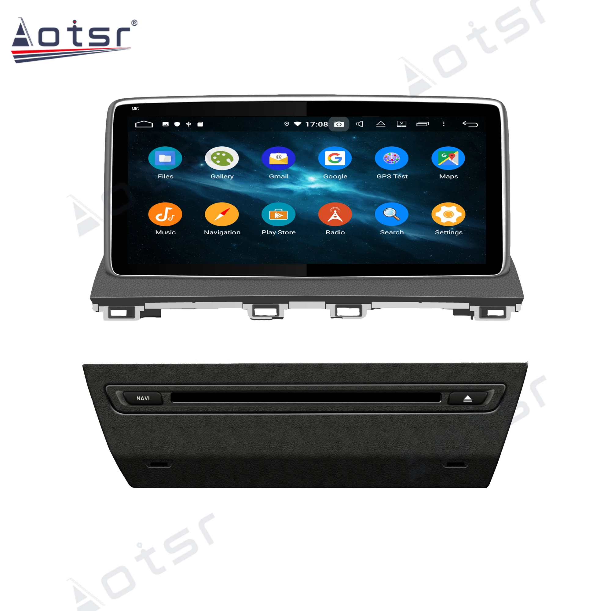 Aotsr Android 10 0 4 + 64G Автомобильный Радио плеер GPS навигация автомобильный стерео HD