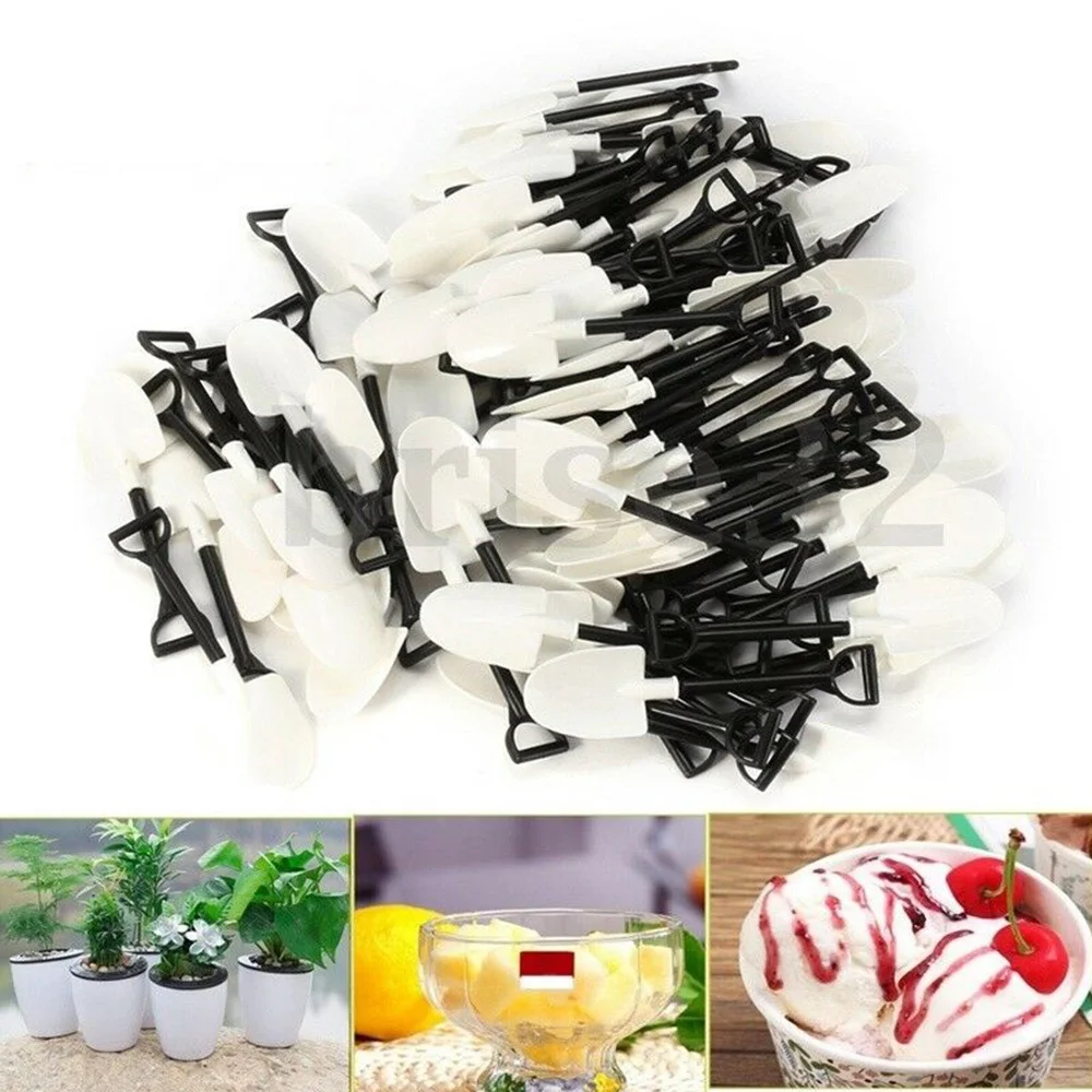 100 шт./компл. пластиковые одноразовые мини совка ложки горшок в виде мороженого